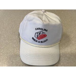 Carolina Brick And Block Baseball Cap White SnapBack Hat 100% Cotton